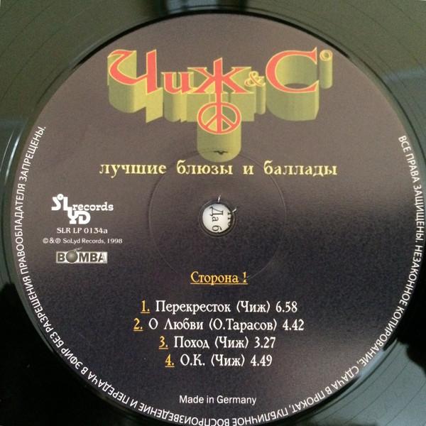 Чиж & Co - Лучшие Блюзы И Баллады (SLR LP 0134)