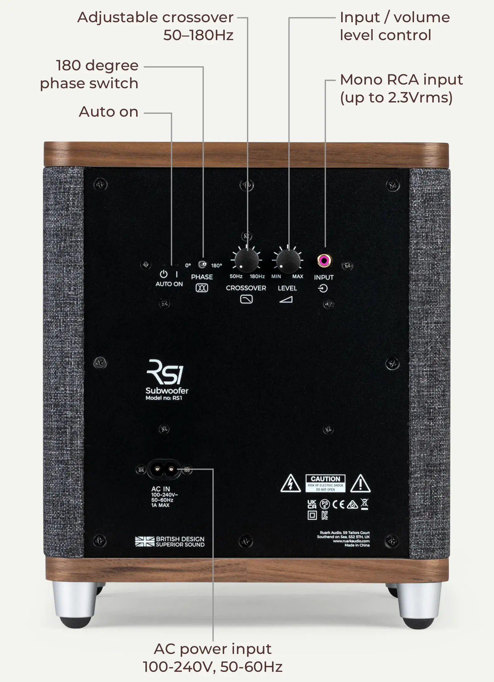 Ruark RS1 Subwoofer satin charcoal