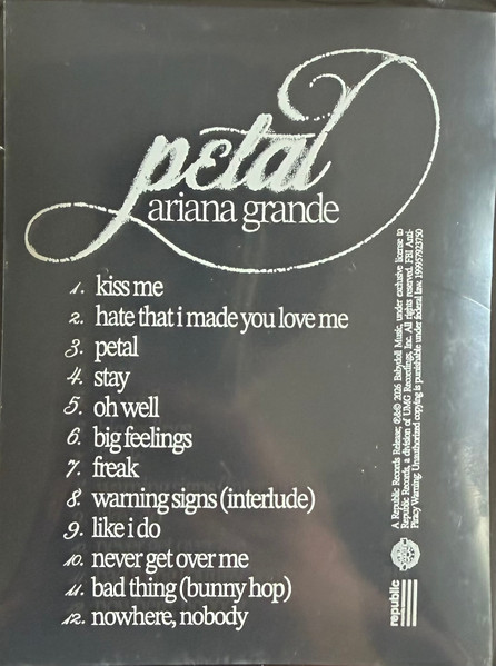 Ariana Grande - Petal [Translucent Pearly White Vinyl] (199957923750)