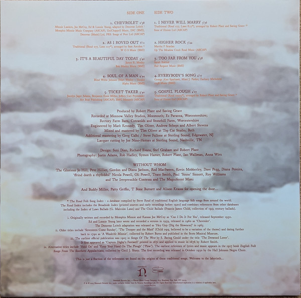 Robert Plant with Suzi Dian - Saving Grace [Black Vinyl] (075597895704)