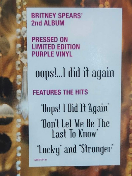 Britney Spears - Oops!...I Did It Again [Purple Vinyl] (19658779131)