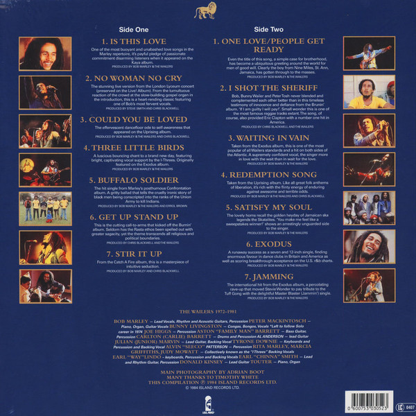 Bob Marley and The Wailers - Legend (0 600753 030523)