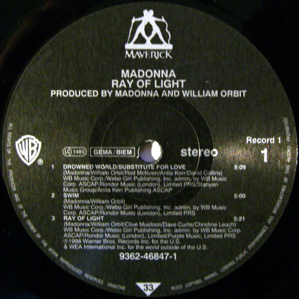 Madonna - Ray Of Light (9362-46847-1)