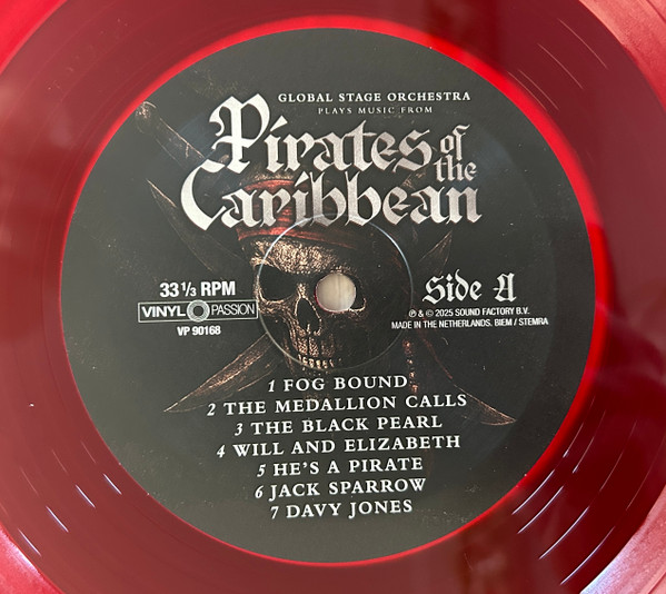 Global Stage Orchestra - Plays Music From The Pirates Of The Caribbean [Transparent Vinyl] (8719039007554)