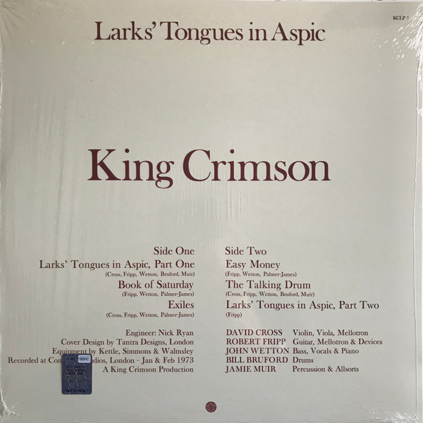 King Crimson - Larks' Tongues In Aspic (KCLP5)