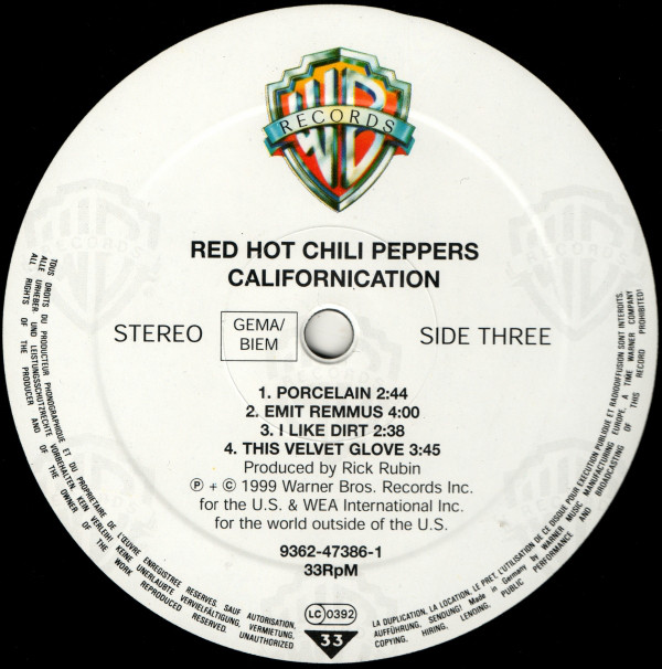 Red Hot Chili Peppers - Californication (093624738619)