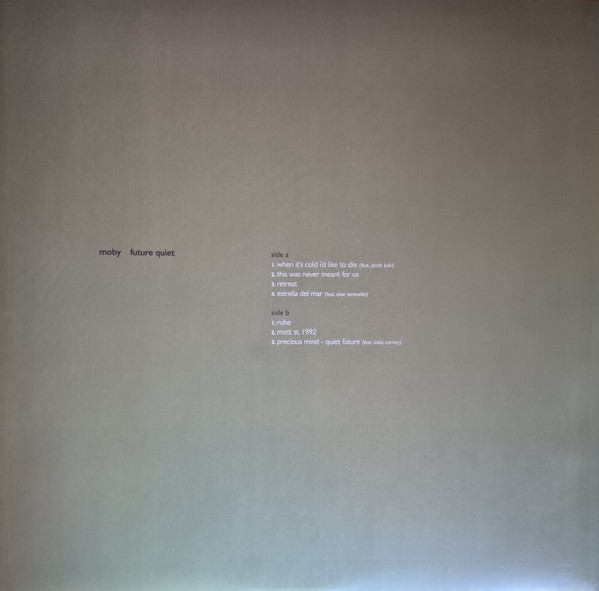 Moby - Future Quiet [Clear Vinyl] (4099964237375)